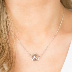 Paparazzi Pleasantly Primrose Silver Necklace Set